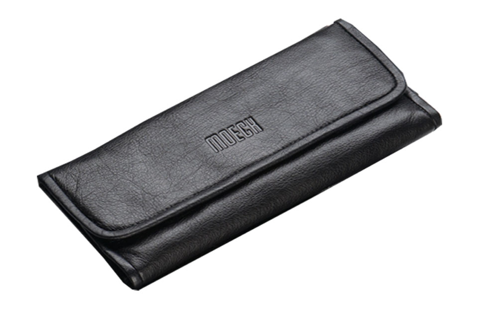 Moeck, Recorder bag leather black, for bent tenor