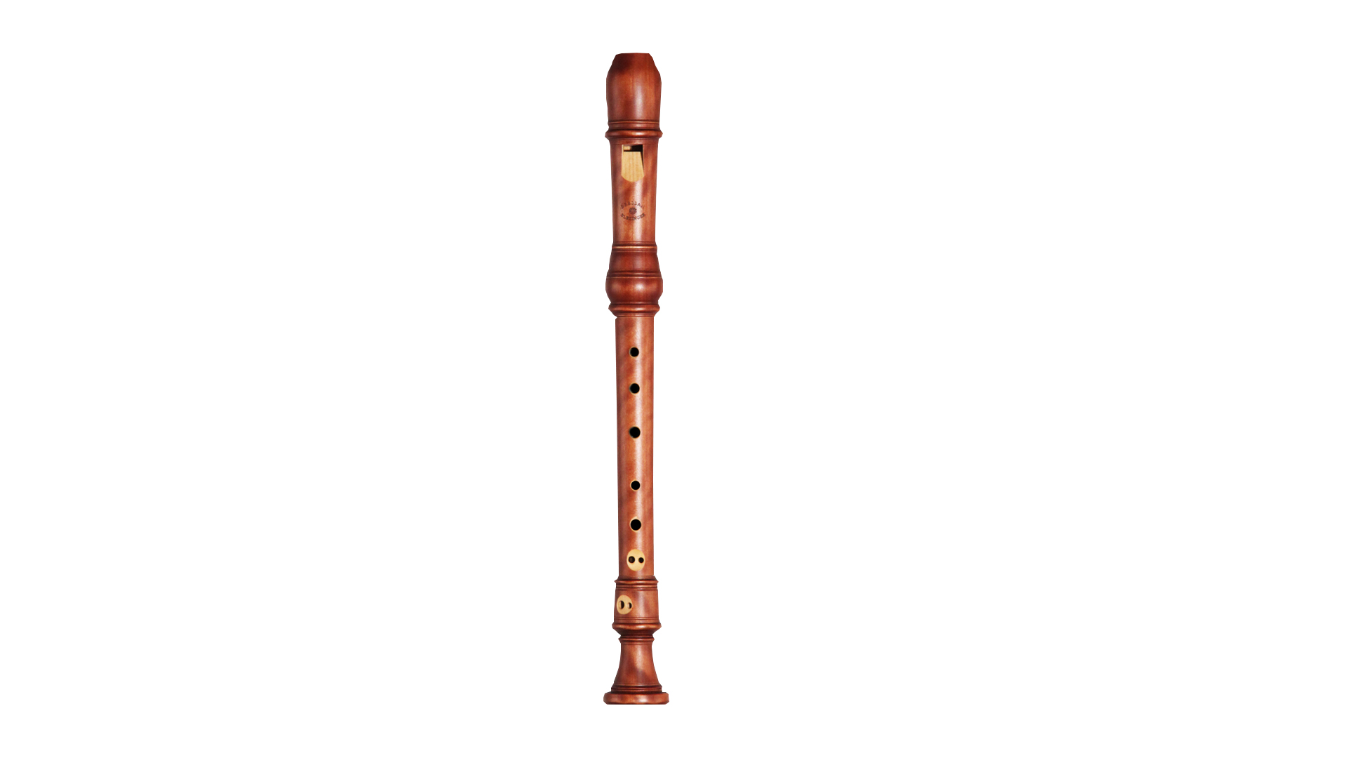 Bressan by Blezinger, soprano in c'', baroque double hole, 442 Hz, Brazilian boxwood stained