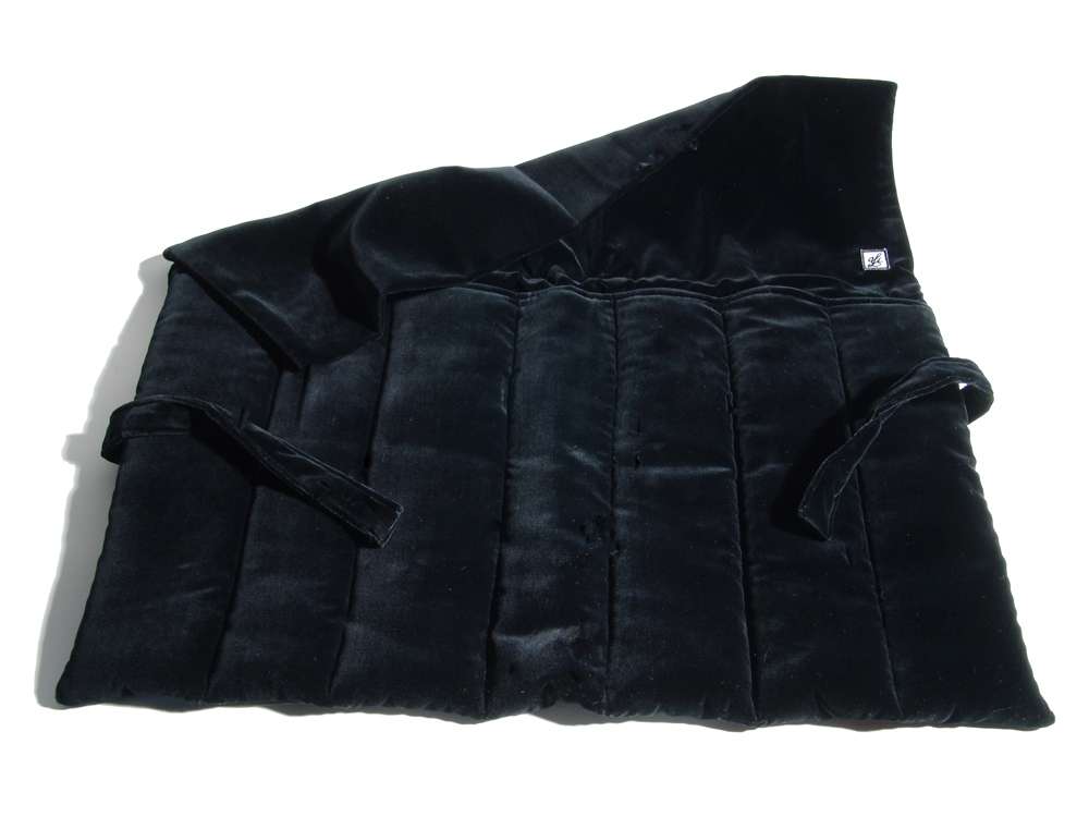 Kurz-Lange, flute roll bag, 7-piece velvet, black