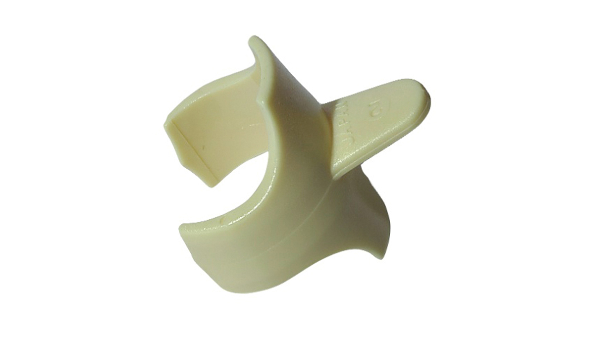 Aulos, thumb rest / thumb protector for soprano recorders, ivory