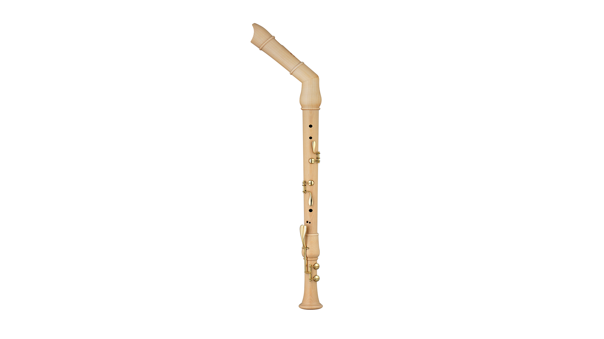 Moeck, "Flauto Rondo", bent bass in f, baroque double hole, maple