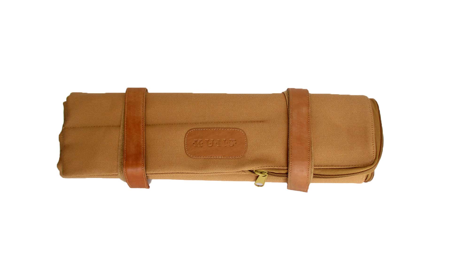 Küng, roll-up bag made of fabric with leather (9 compartments, 670X380)