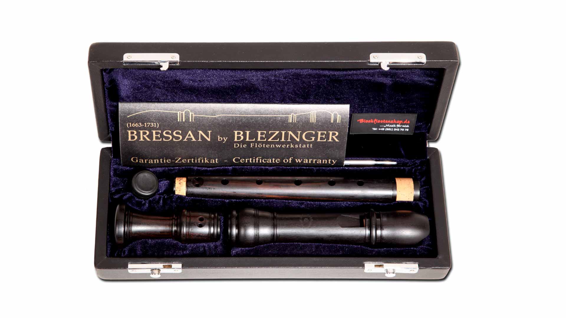 Bressan by Blezinger, alto in f', baroque double hole, 442 Hz, grenadilla
