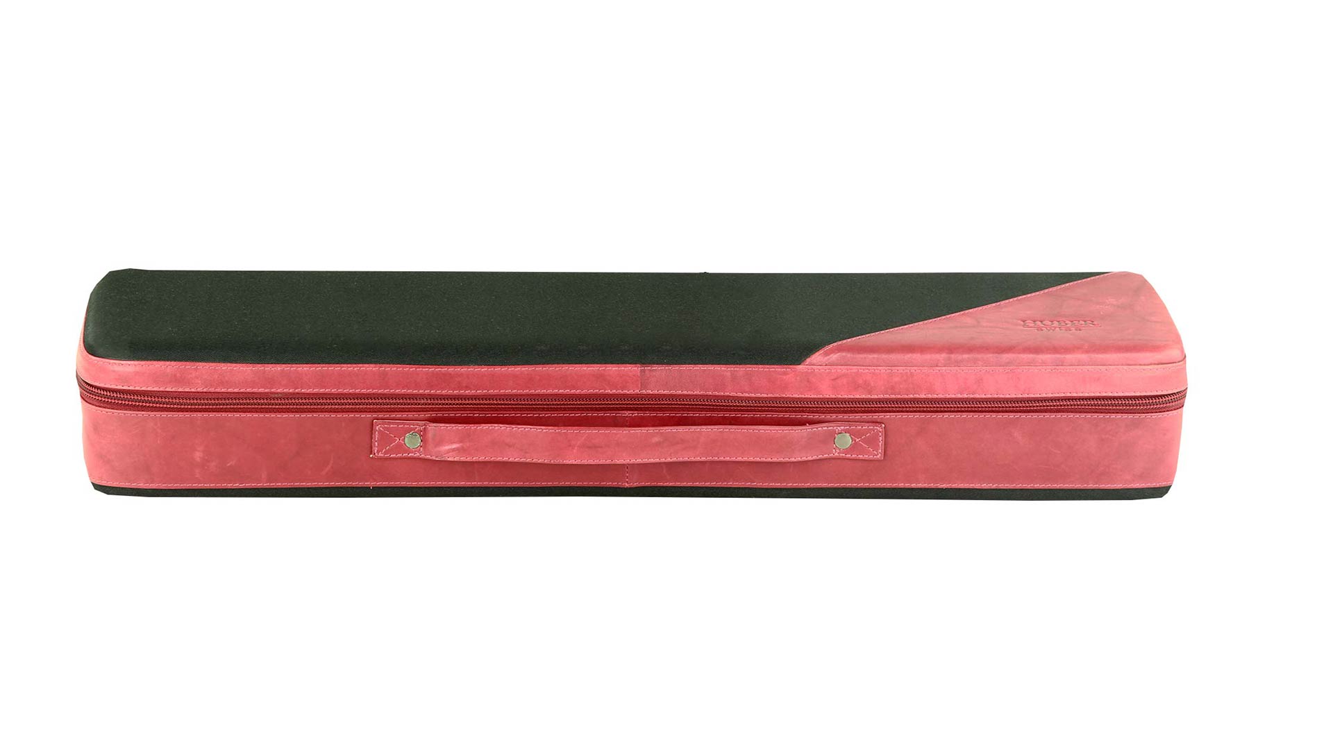 Huber, bass shaped case, red-black