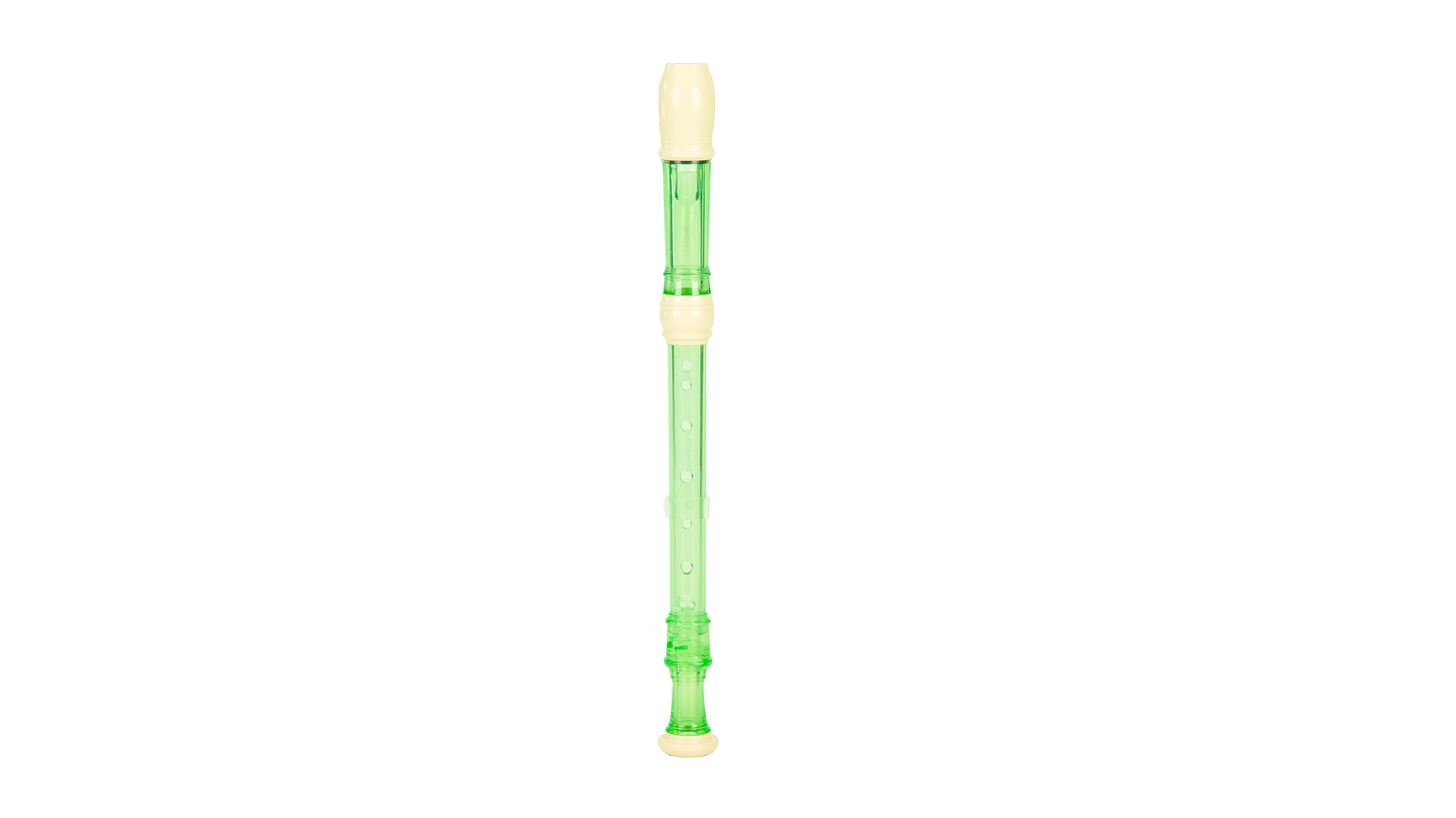 Kulossa MRS-1B, soprano in c', baroque double hole, 3-piece, plastic, green translucent